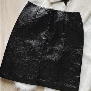 H&M’s faux leather PU skirt